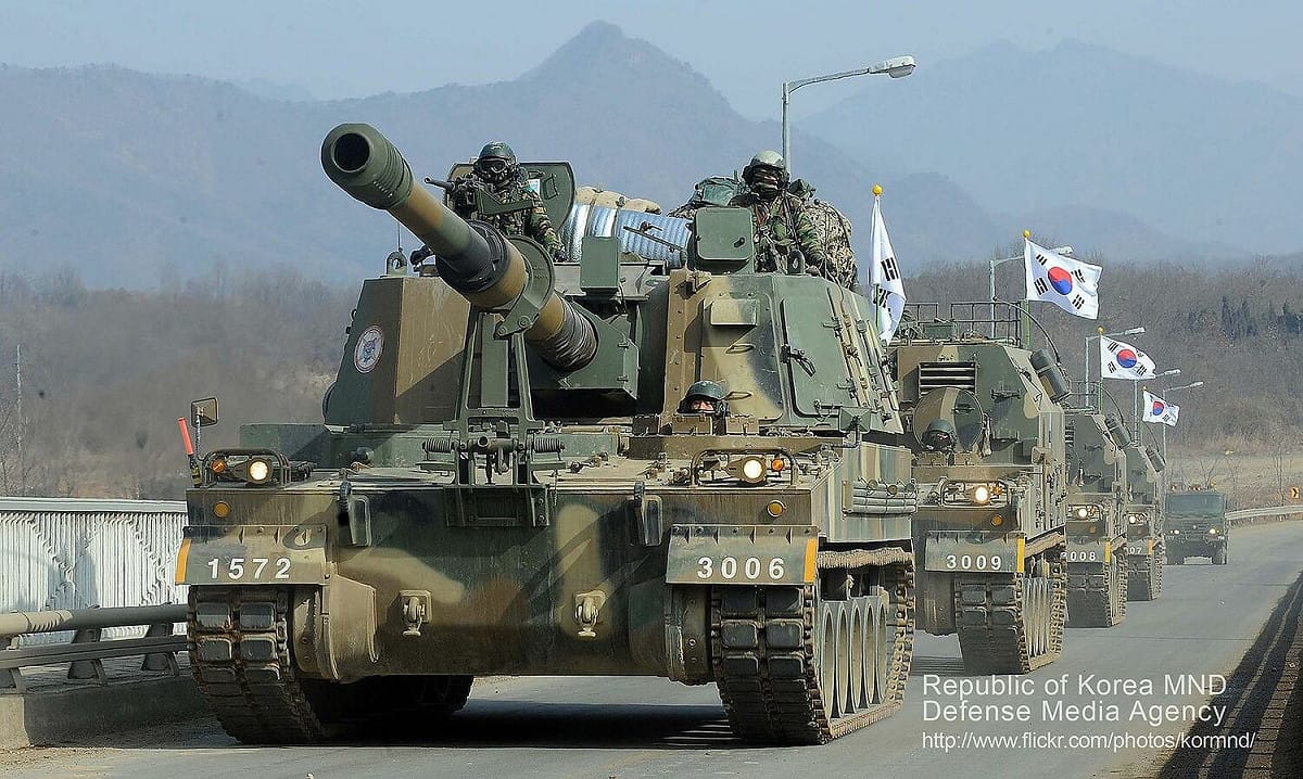 韓國 K9 榴彈砲。 圖：翻攝自維基百科（資料照）