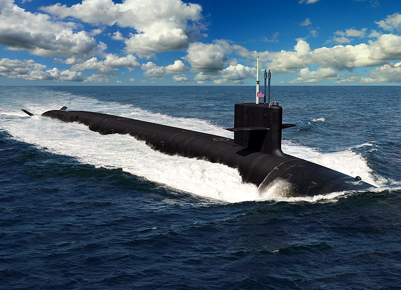 哥倫比亞級潛艦（Columbia-class submarine）藝術想像圖。 圖：翻攝自維基百科（作者：U.S. Navy illustration／released）