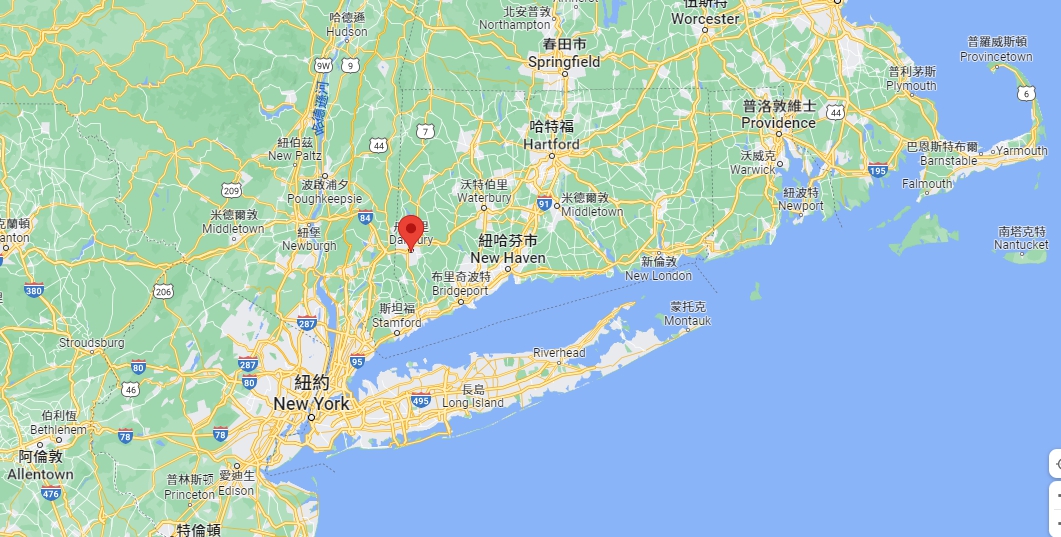 根據美媒報導，美國康涅狄格州丹伯里市警察局表示，當地時間 27 日晚上接獲報案，在一處住宅發現 4 具屍體。 圖 : 翻攝自Google地圖