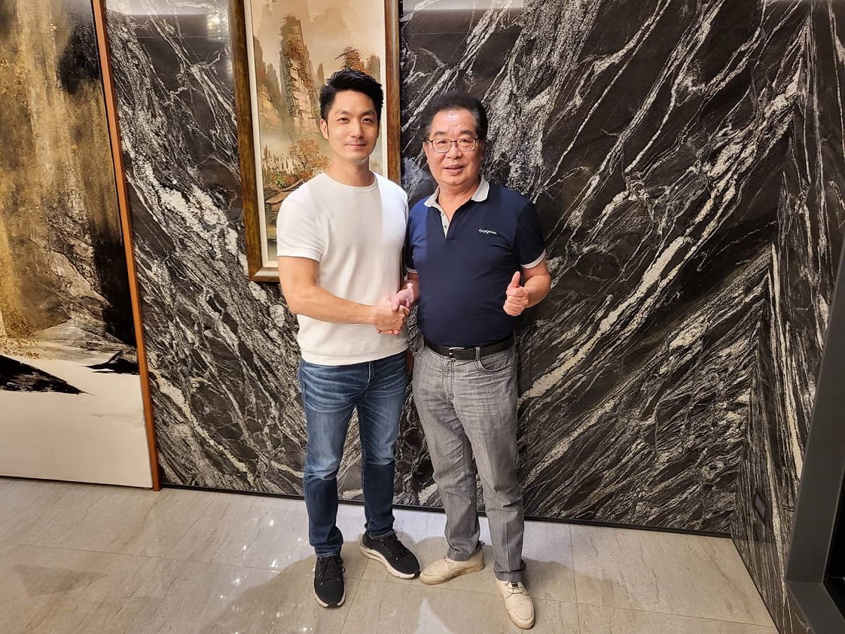 國民黨台北市長參選人蔣萬安親自來苗栗表達支持謝福弘。 圖:謝福弘競選團隊提供