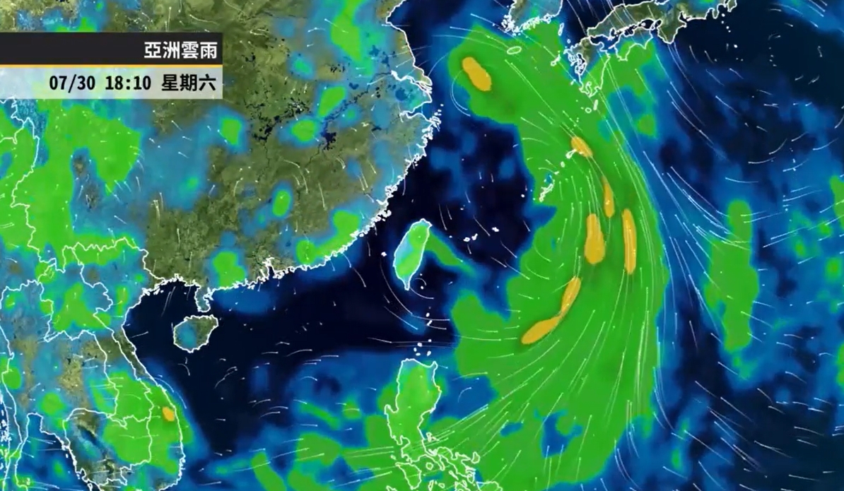天氣風險指出，即日至下週三受到低壓帶影響，各地要留意雷雨。 圖：擷取自臉書「天氣風險 WeatherRisk」