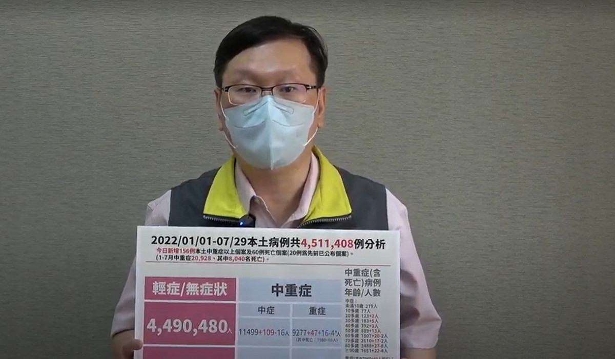 中央流行疫情指揮中心發言人莊人祥。 圖：擷取自指揮中心影片