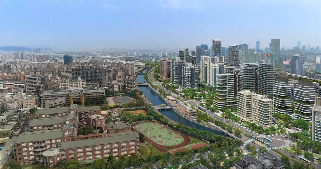 塭仔圳一區規劃願景圖。 圖：新北市地政局提供
