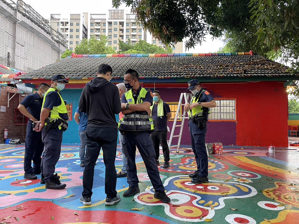 台中市文化局表示，對惡意破壞彩虹眷村者決不寬貸，目前已報警提告。 圖：台中市政府提供