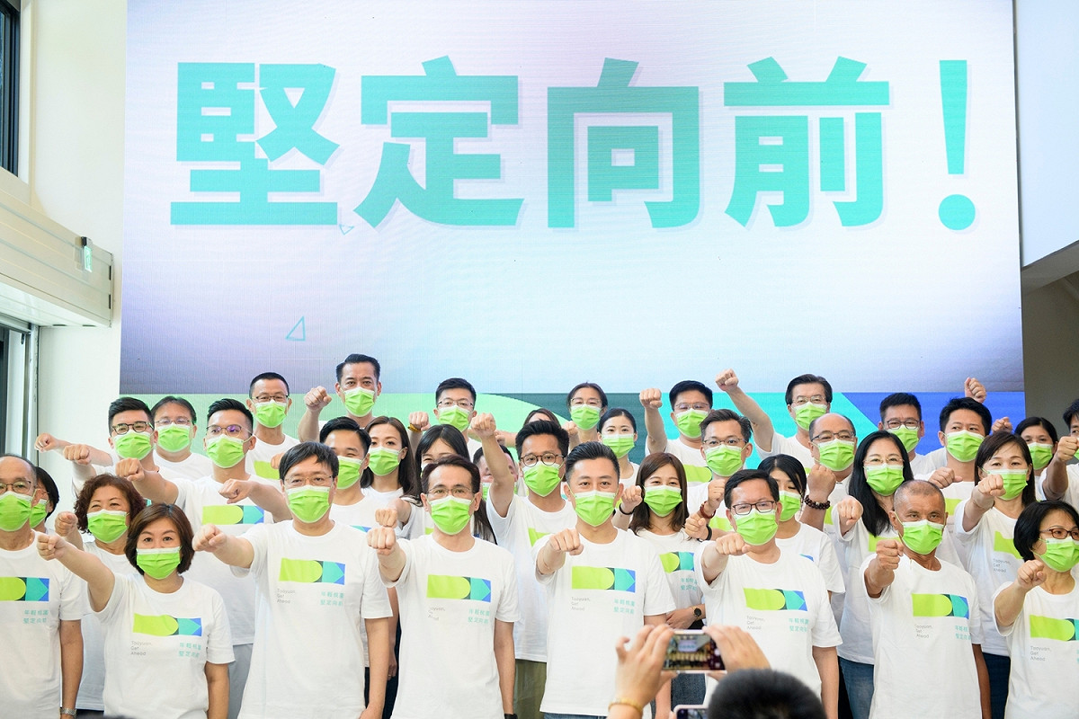 林智堅公布競選團隊及主視覺，宣告「桃園隊準備好了」。 圖：林智堅競辦／提供
