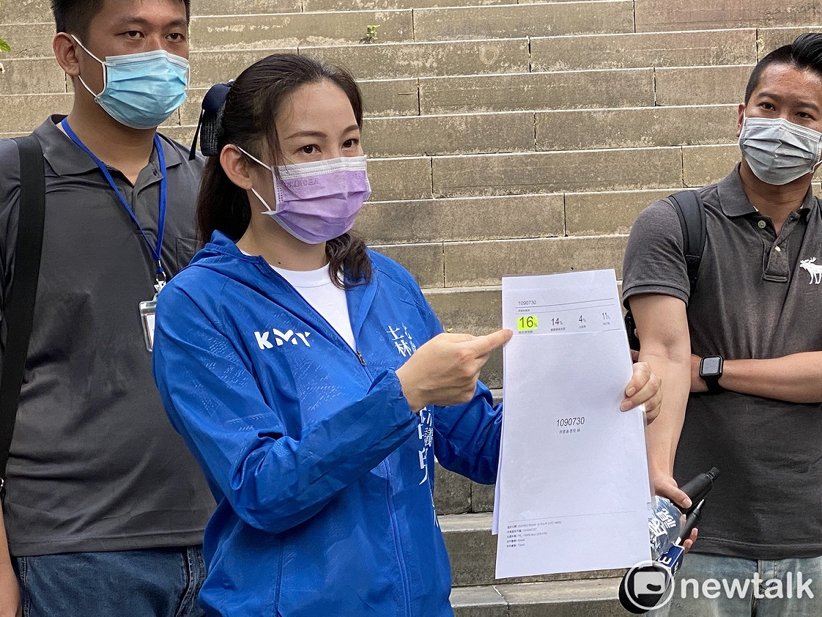 國民黨副發言人、台北市議員參選人林杏兒。 圖：周煊惠 / 攝