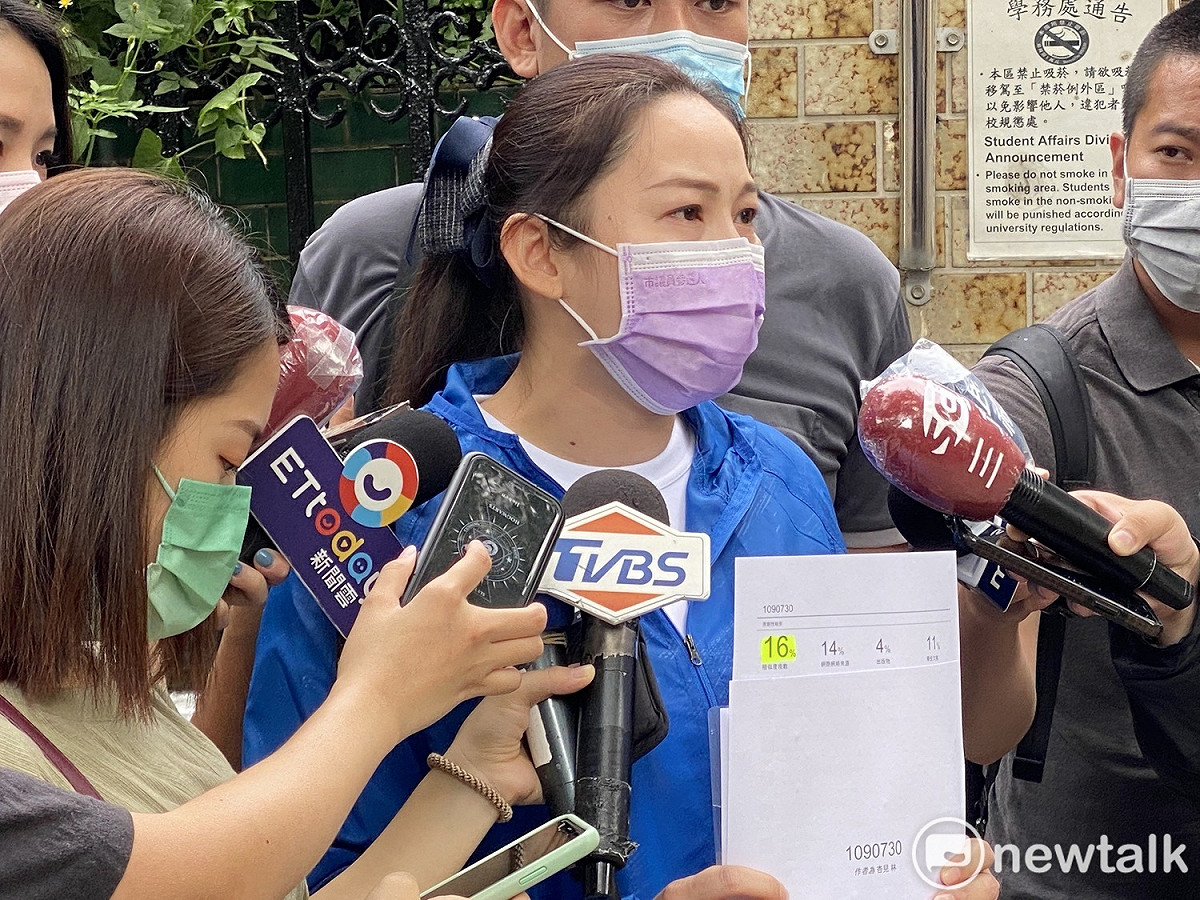 國民黨副發言人、台北市議員參選人林杏兒。 圖：周煊惠 / 攝（資料照）
