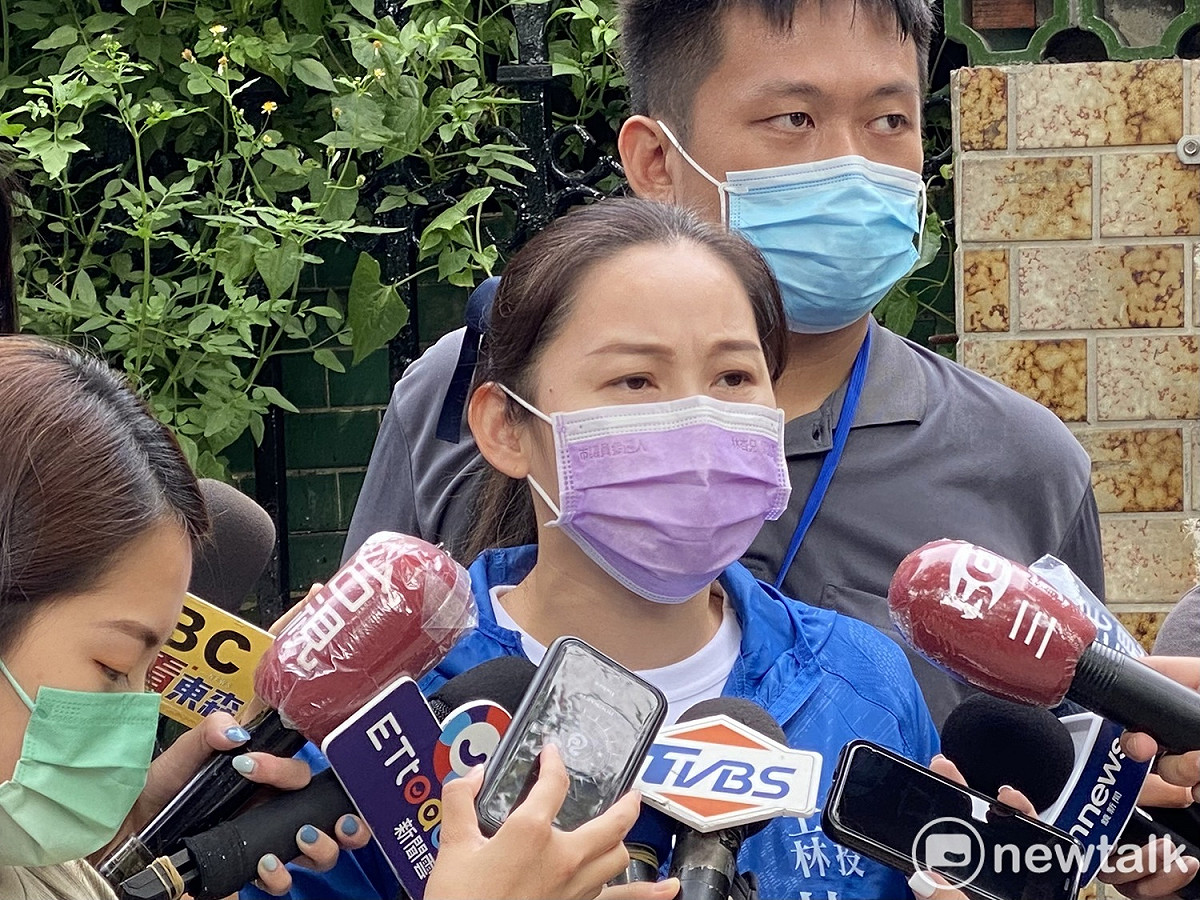 國民黨副發言人、台北市議員參選人林杏兒。 圖：周煊惠 / 攝