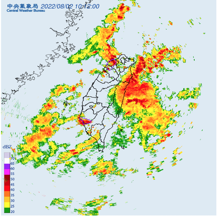 中央氣象局發布大雷雨特報。 圖：取自中央氣象局網站