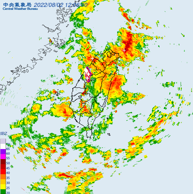 氣象局對台中、苗栗發布大雷雨特報。 圖：取自中央氣象局網站