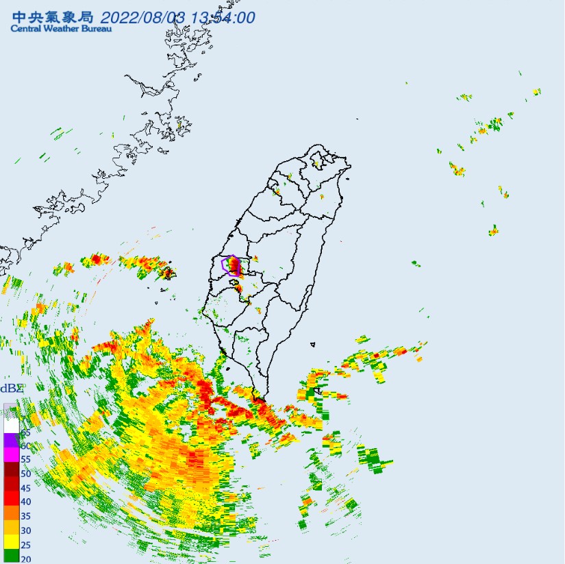 氣象局對嘉義、雲林發布大雷雨特報。 圖：取自氣象局官網
