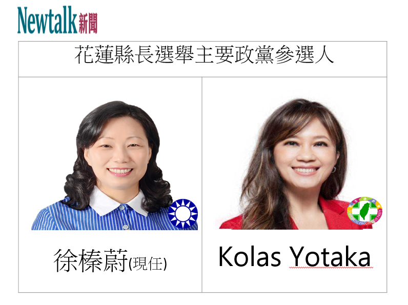 花蓮縣長主政黨支持參選人徐榛蔚、Kolas Yotaka 圖:新頭殼合成（資料照）