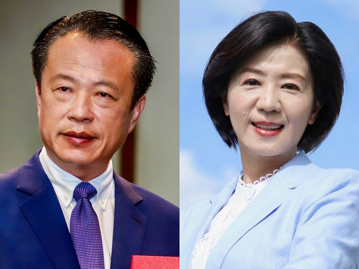 嘉義縣長翁章梁（左）及國民黨嘉義縣長參選人王育敏（右）。（資料照） 圖：擷取自翁章梁/王育敏臉書（新頭殼合成）