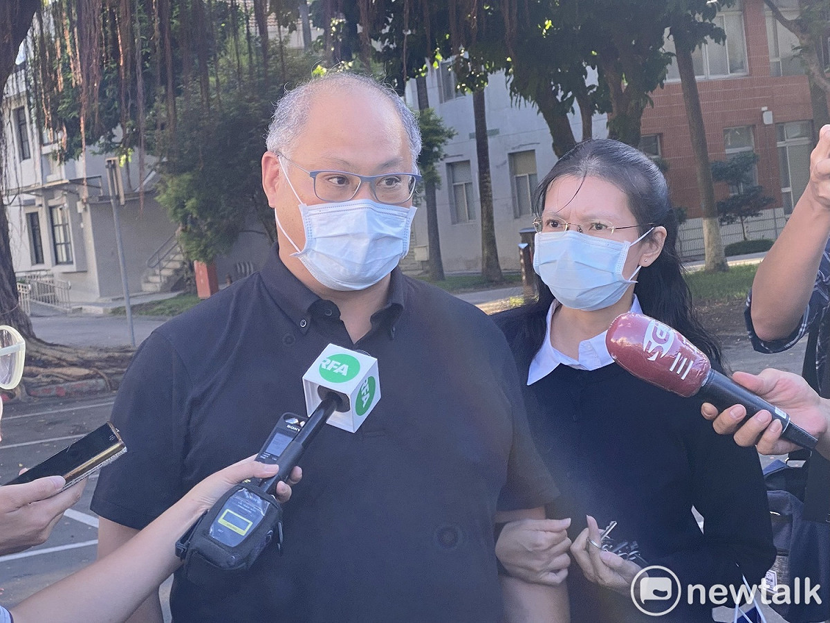 曾遭中共關押的台灣人權工作者李明哲、妻子李淨瑜。 圖：周煊惠 / 攝