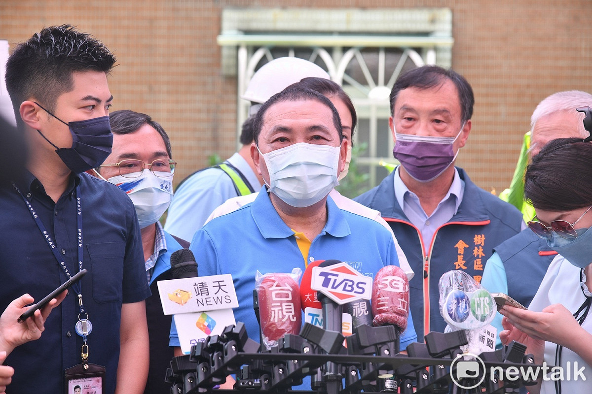 侯友宜表示，捍衛國家保護人民是他永不變的初心，他絕對會和大家一起團結面對。 圖：林昀真／攝