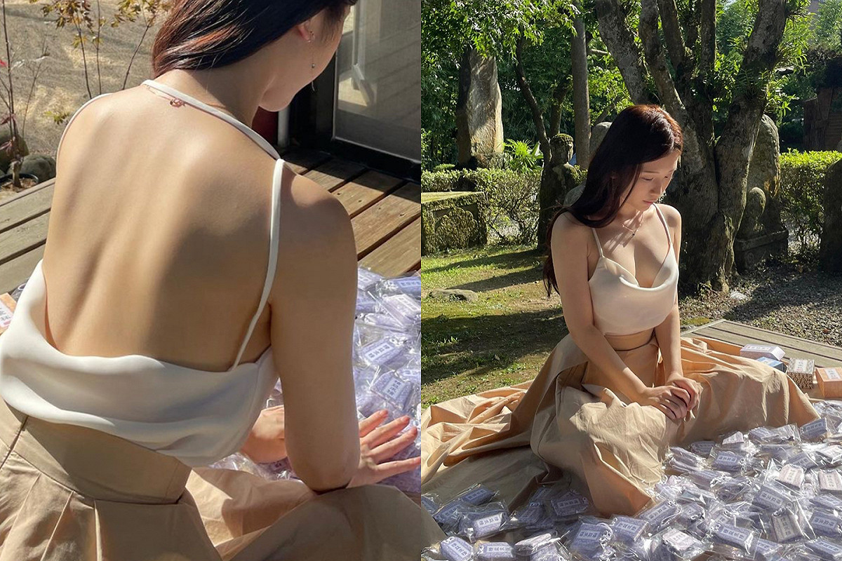 網紅雞排妹(鄭家純)七夕送福利，好身材正、背面大放送。