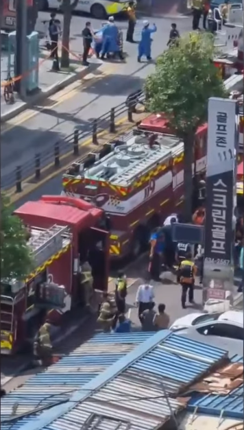 韓國京畿道利川市醫院火災已致5人死亡。 圖：翻攝自YouTube