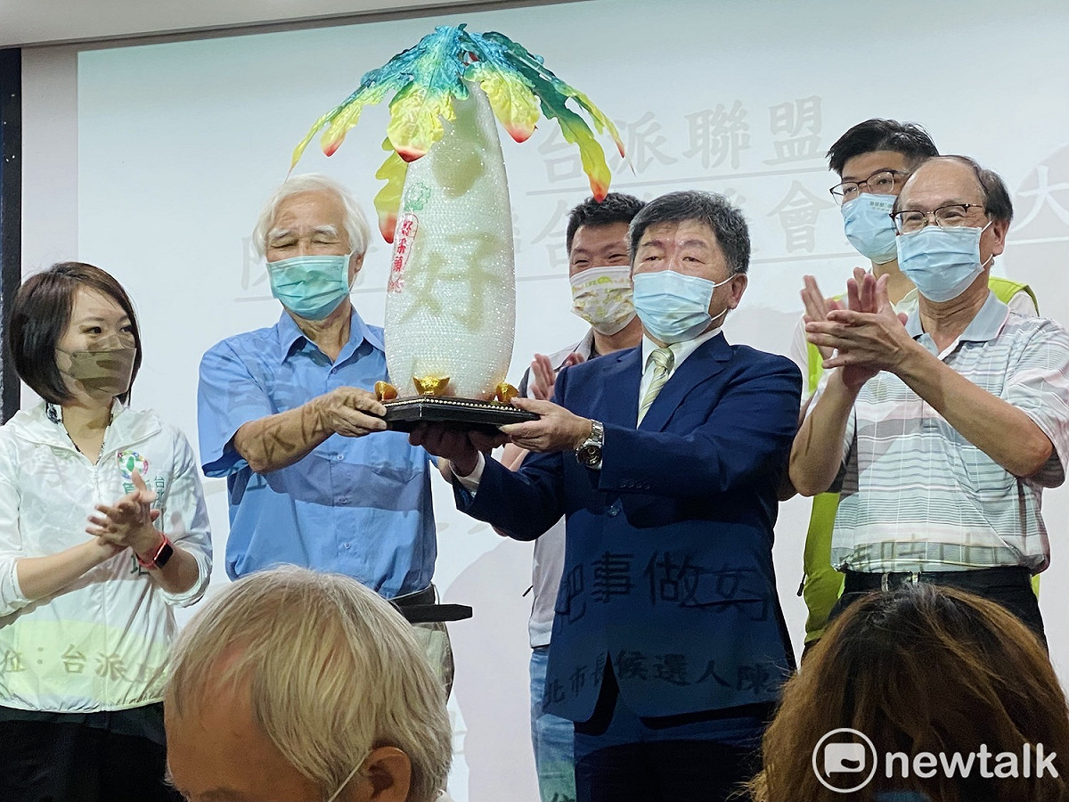 民進黨台北市長參選人陳時中今出席台派聯盟組陳時中聯合後援會成立大會。 圖：周煊惠 / 攝