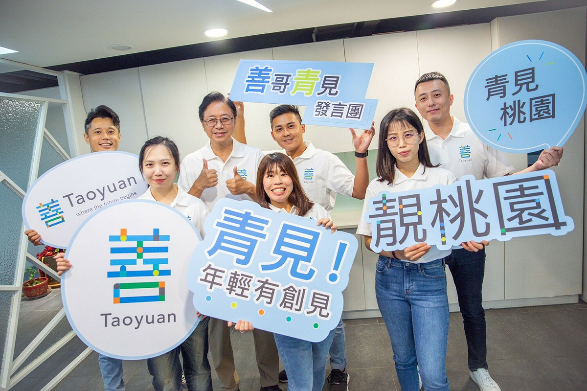張善政發言團成員共6人，年均不到30歲，有媒體人、也有政治幕僚、議會秘書、直播主、國會助理及在地青年團員，主打在地、青年、活力。 圖：張善政競選辦公室/提供