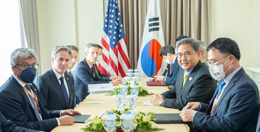 美日澳外長重申致力於維護台海和平穩定。 圖/取自Secretary Antony Blinken @SecBlinken推特