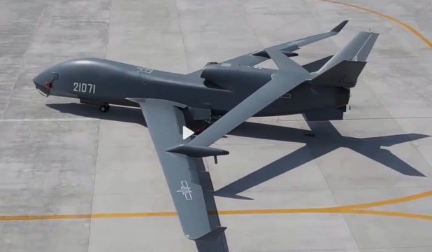 中國解放軍空軍無偵-7 高空長程無人機。 圖 : 翻攝自解放軍官方微博（資料照）