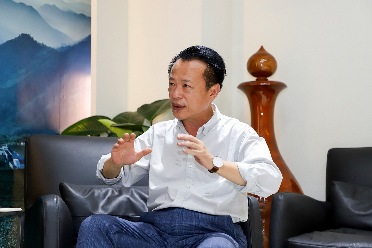 嘉義縣長翁章梁接受Newtalk(新頭殼)專訪。 圖：嘉義縣政府提供