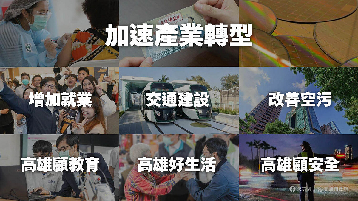 陳其邁加速產業轉型報告。 圖：高雄市政府提供