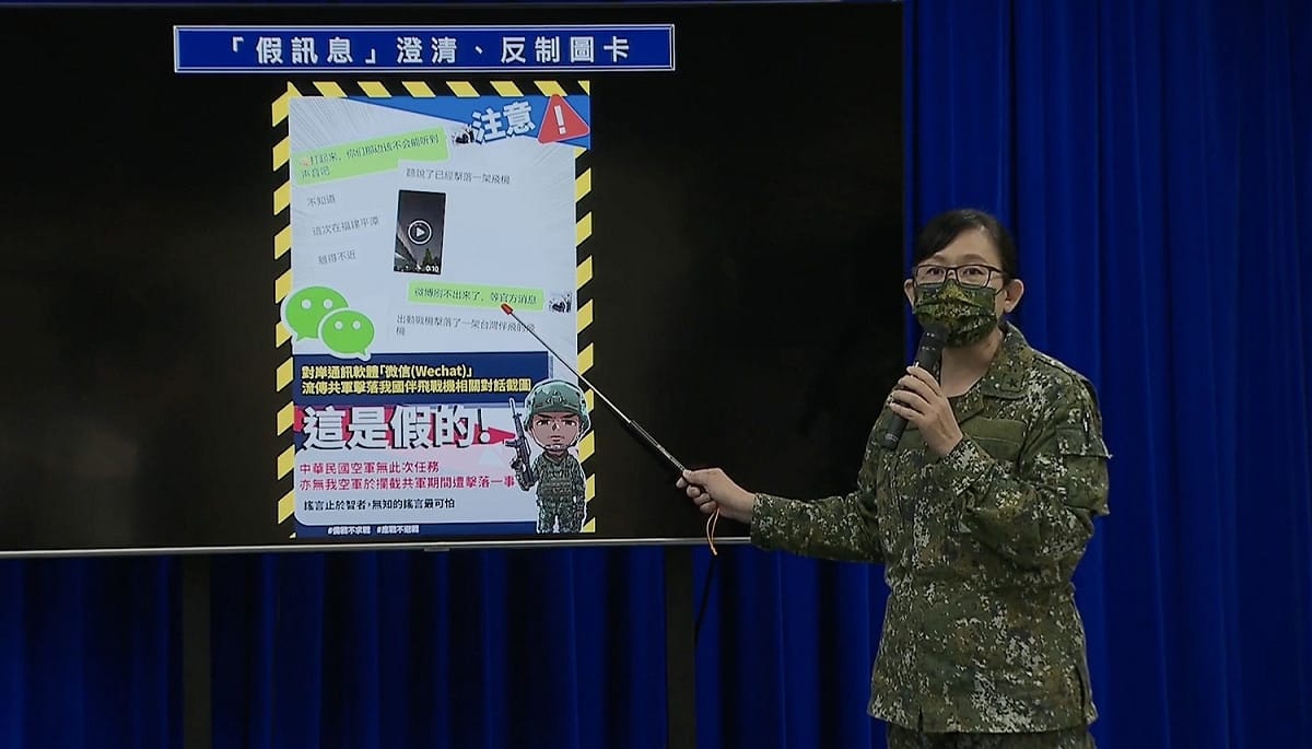 政戰局副局長陳育琳少將。 圖：擷取自國防部發言人直播