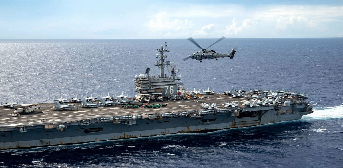 在本月台海危機後，傳美國有意派遣「雷根號(CVN-76)」航空母艦穿越台海。