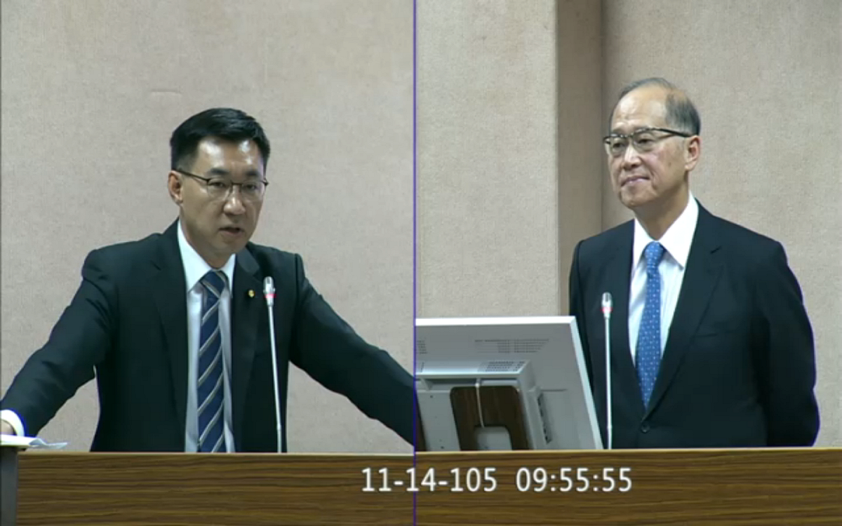 針對是否開放日核災食品輸台，國民黨立委江啟臣質疑是否遭日方施壓，外交部長李大維14日備詢時竟回答「對」。 圖：翻攝自立法院ivod