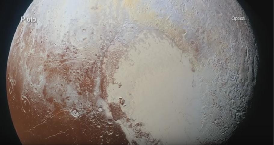 科學家指出冥王星冰層底下，可能暗藏一片汪洋大海。 圖：翻攝自NASA官網。