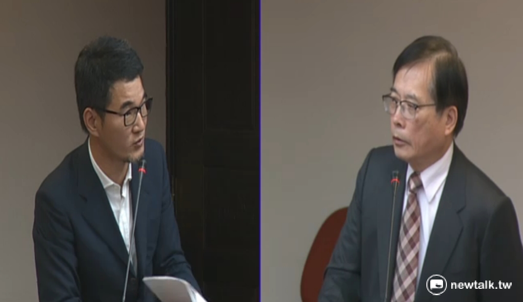 復航若臨時解雇超過1,500名員工，未於60天前公告及通報主管機關，將只罰50萬元，勞動部長郭芳煜（右）坦言不符合比例原則。 圖：翻攝自立法院ivod