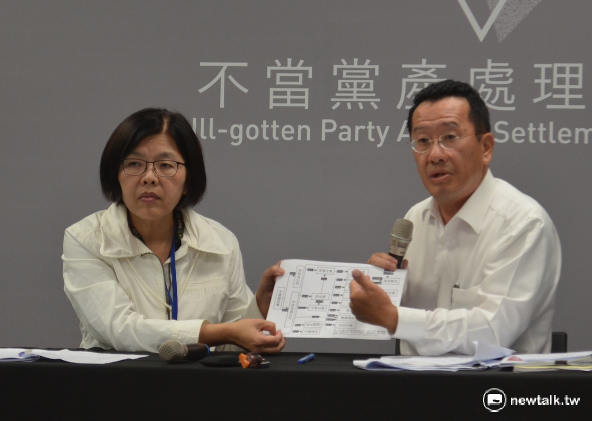 黨產會發言人施錦芳（左）表示，國民黨弱提出行政訴訟，處分依舊會照常進行，除非法院最終裁定停止執行。 圖：新頭殼資料照片