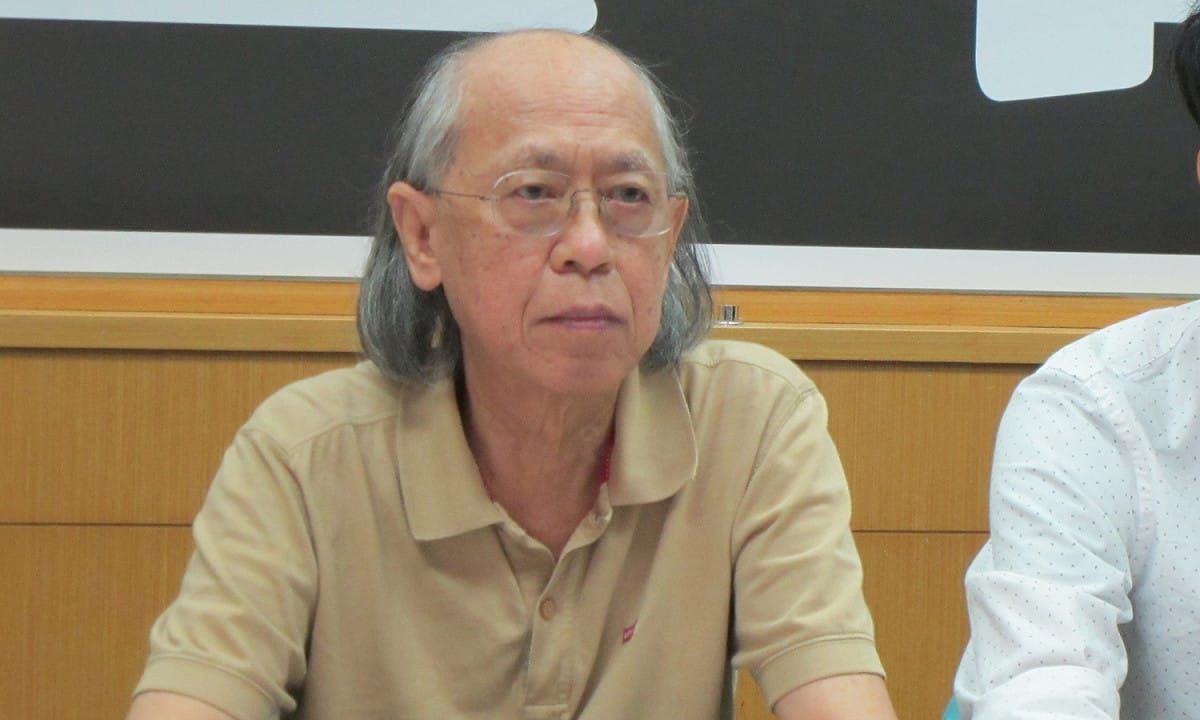 台教會2日發表挺婚姻平權修法，並提醒總統蔡英文落實政見。圖為會長張信堂10月18日參與聲援香港民主照片。 圖：新頭殼資料照片