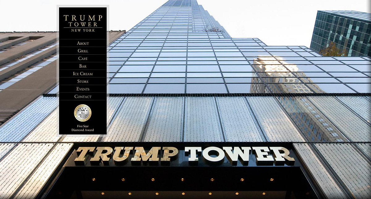 紐約市長白思豪（Bill de Blasio）向白宮請款3500萬美金，以作為川普當選後至就任前在紐約的維安費用。圖為川普大樓。 圖：翻攝自Trump Tower官網
