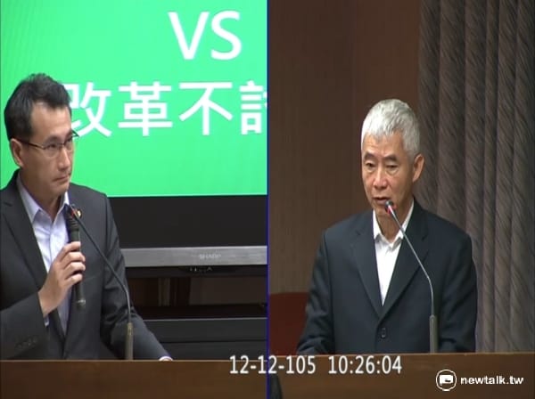 交通部長賀陳旦12日前往立法院交通委員會備詢。 圖：翻攝自立法院IVOD