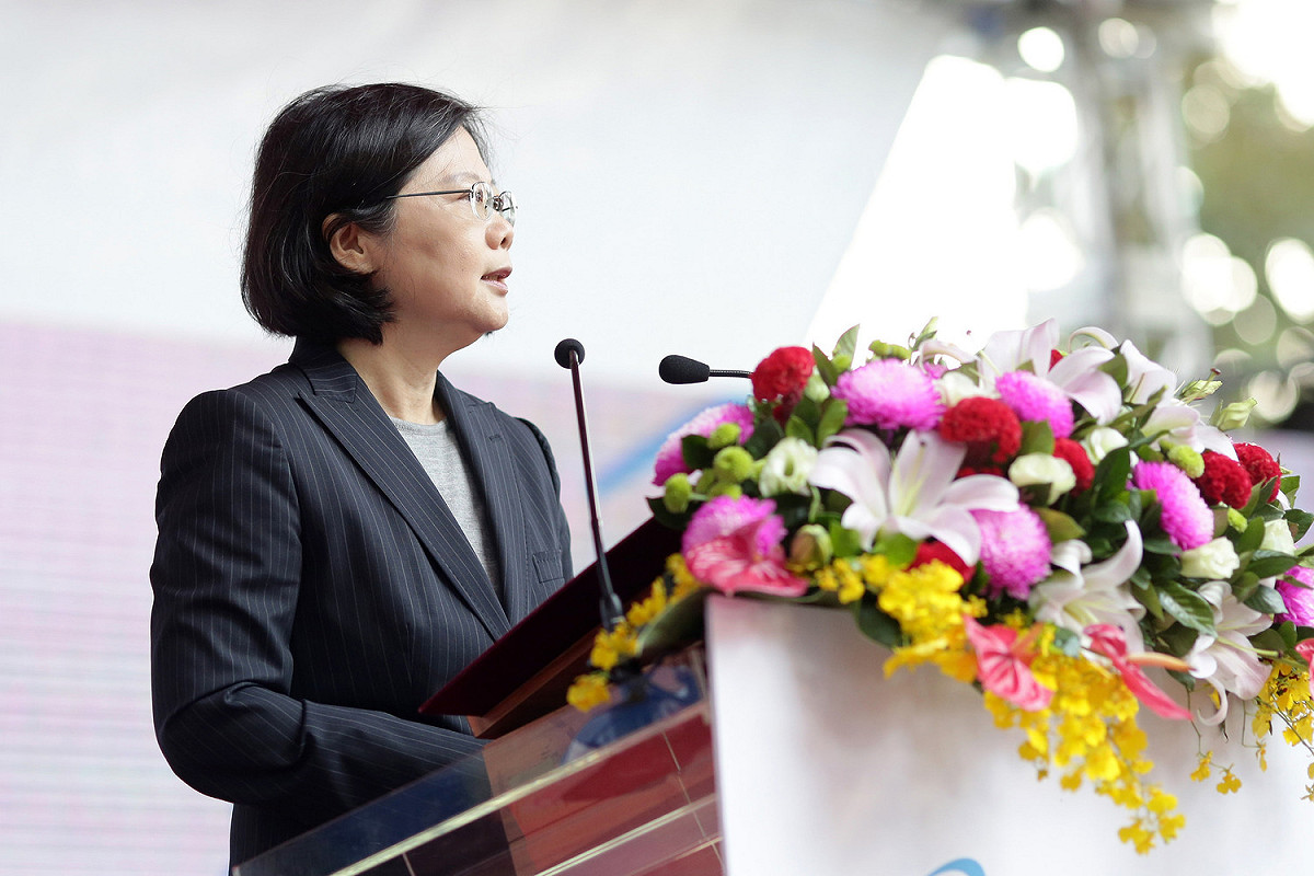 總統蔡英文12日向美國政府表達希望與美方簽訂BIA與FTA的態度。 圖：總統府提供