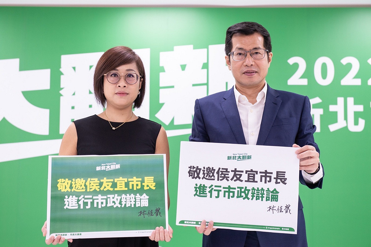 林佳龍競辦政策召集人、立委羅致政要求侯友宜應就市政願景向市民報告外，也應尊重市民、不要閃躲，和林佳龍進行政策辯論。 圖：林佳龍競選辦公室提供