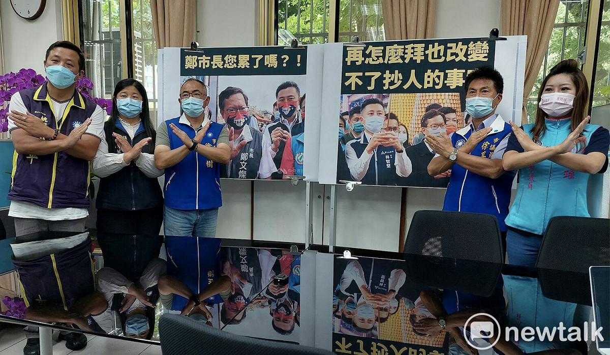 桃市藍營議員批評林智堅被抓到抄襲，不道歉還硬拗，是最壞示範。 圖：林昀真/攝