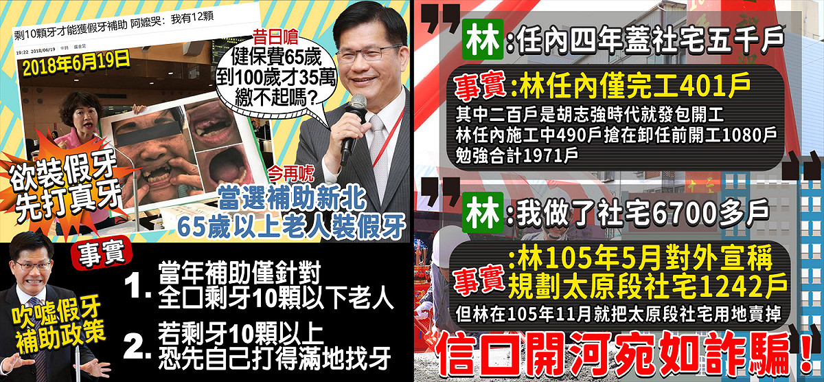 黃心華表示，民進黨政治人物儘管如此的誇大其詞、缺少誠信．但他們卻愈落選、官做愈大；愈出包、就愈能擔任國家的重要職位．希望民眾們能夠看清林佳龍的「龍係假」亂象！ 圖：黃心華辦公室提供