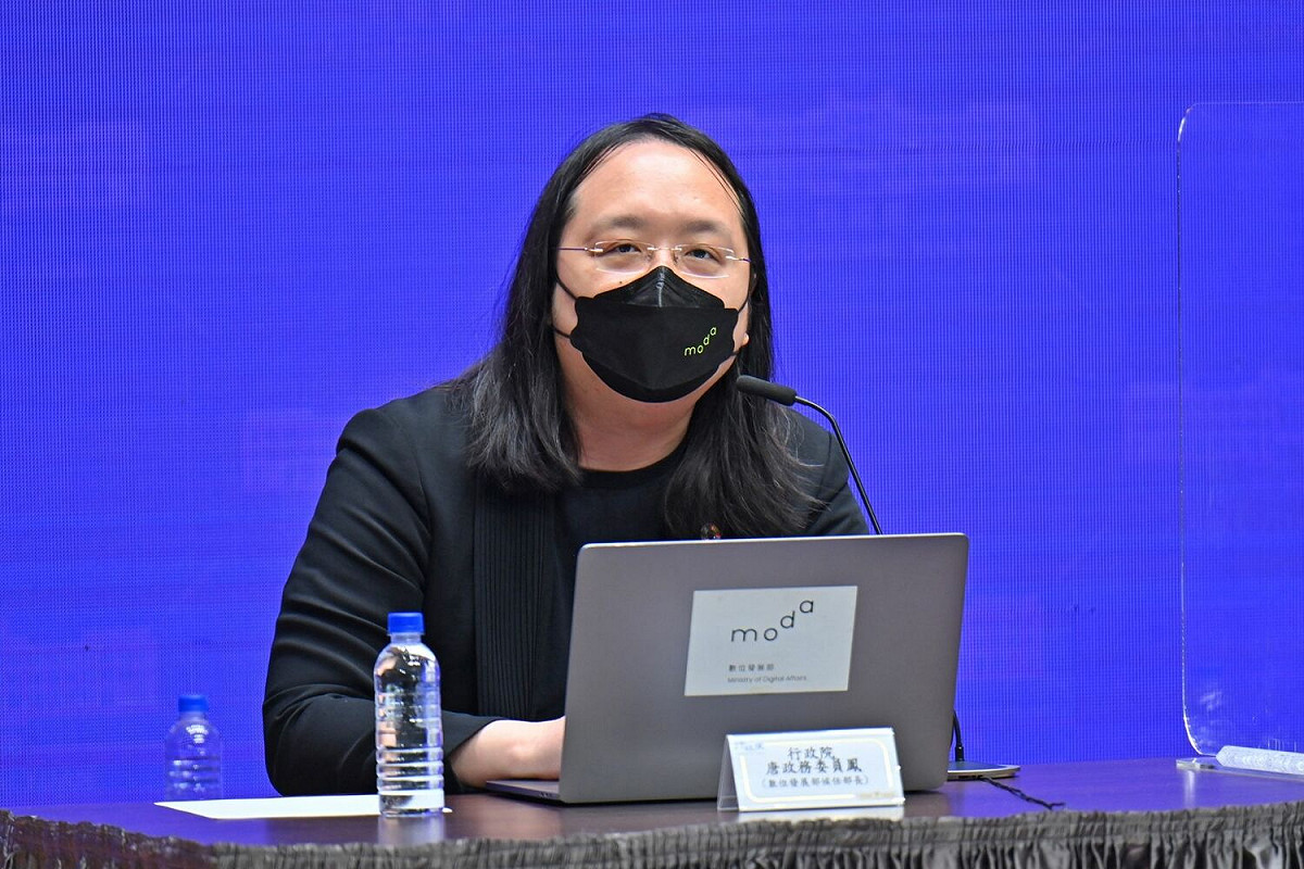 將出任數位發展部首任部長的行政院政委唐鳳。 圖：行政院提供(資料照)