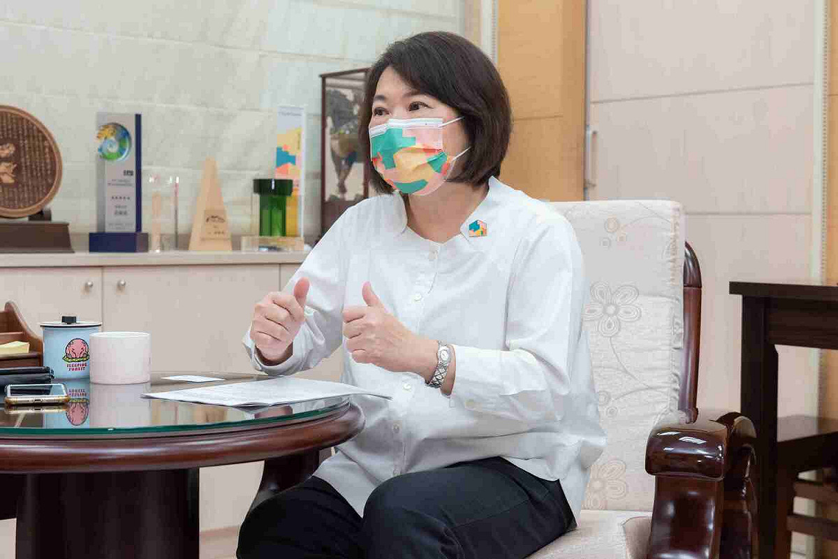 黃敏惠表示，對市民受淹水之苦深感不捨。 圖：嘉義市政府/提供