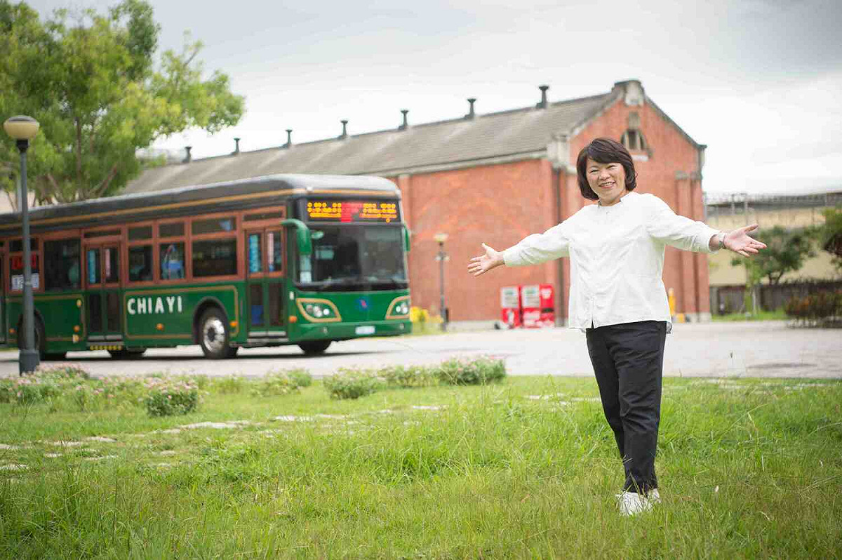 嘉義市是全國第一個百分百汰換成電動公車的城市。 圖：嘉義市政府/提供