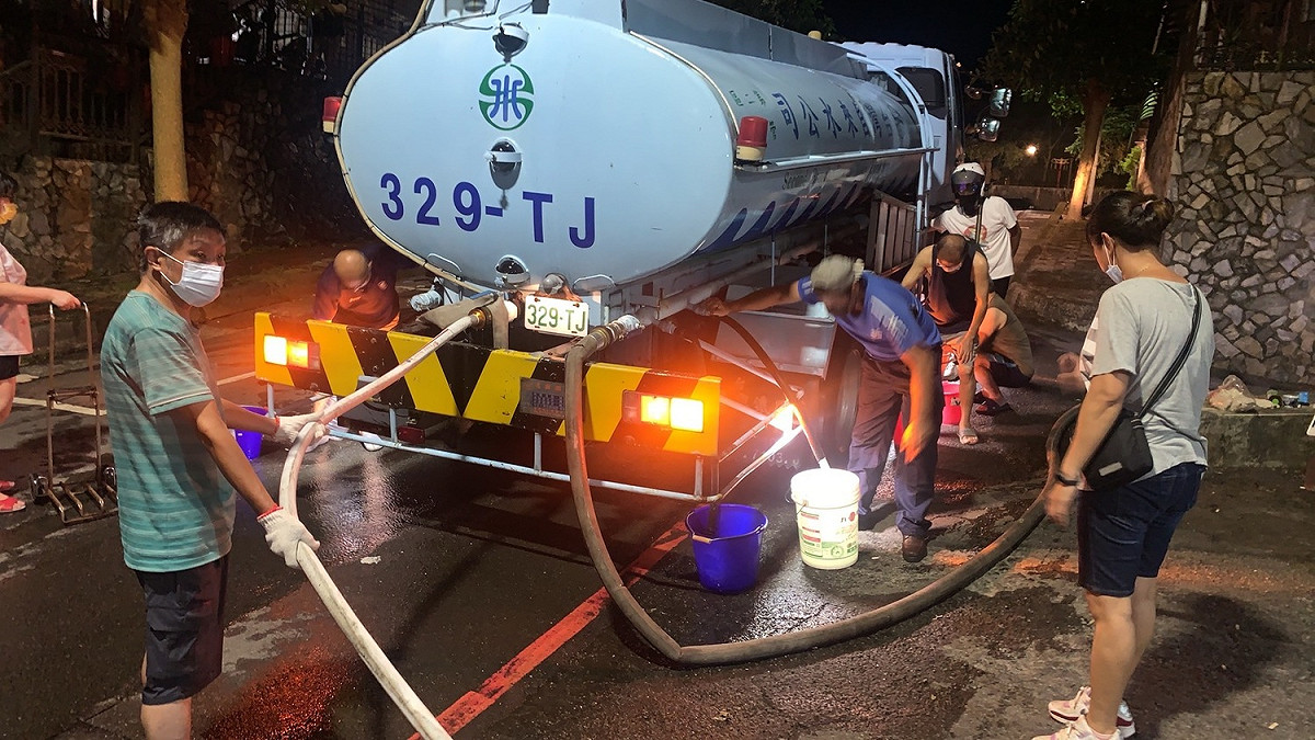 台水公司水車送水及加水進水池。 圖：取自自來水公司網站