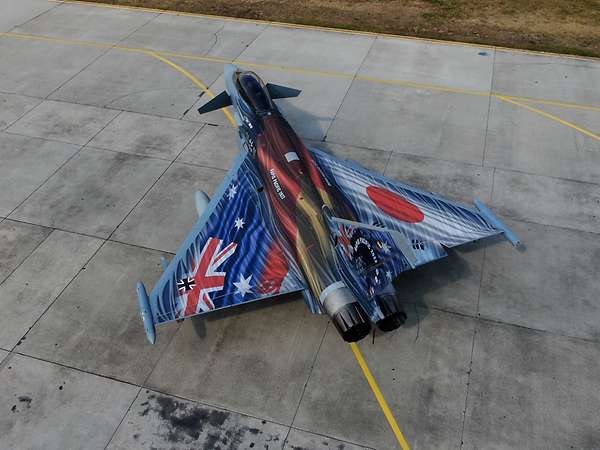 德國此次軍演戰鬥機塗裝此塗裝象徵參演的日本澳洲新加坡韓國 圖:翻攝自德國聯邦國防軍官網