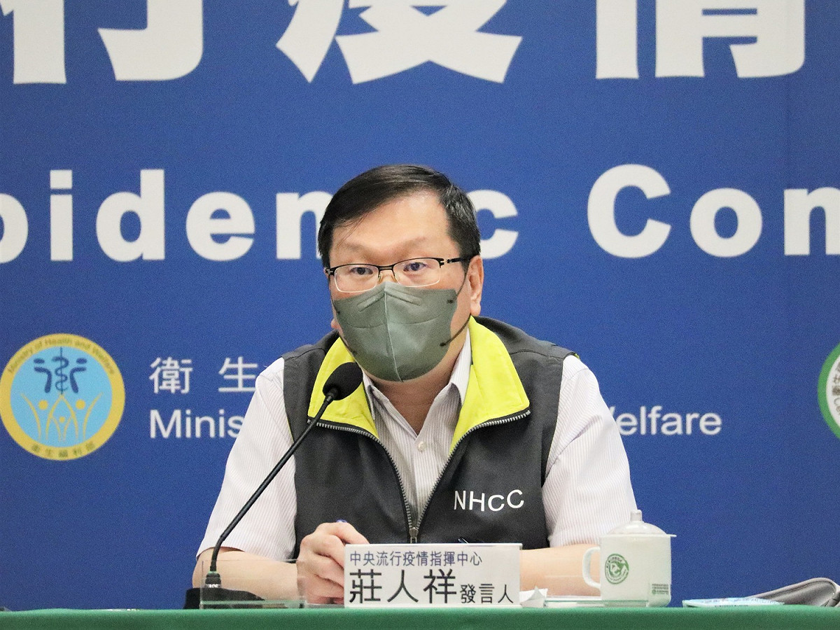 中央流行疫情指揮中心發言人莊人祥。 圖：中央流行疫情指揮中心／提供