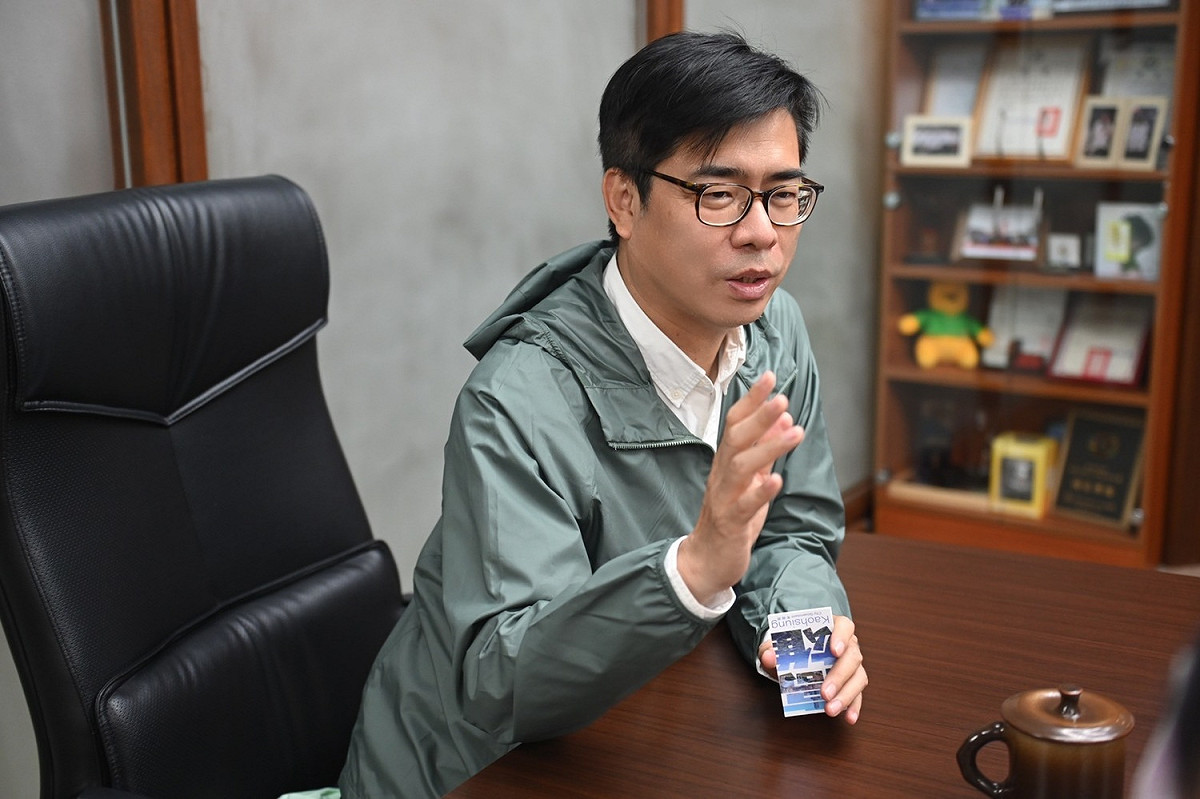 高雄市長陳其邁接受Newtalk(新頭殼)專訪。 圖：高雄市政府提供
