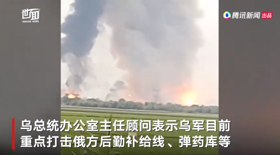 俄羅斯在克里米亞半島上的軍事基地，接連發生多起爆炸事件。 圖：翻攝自世面