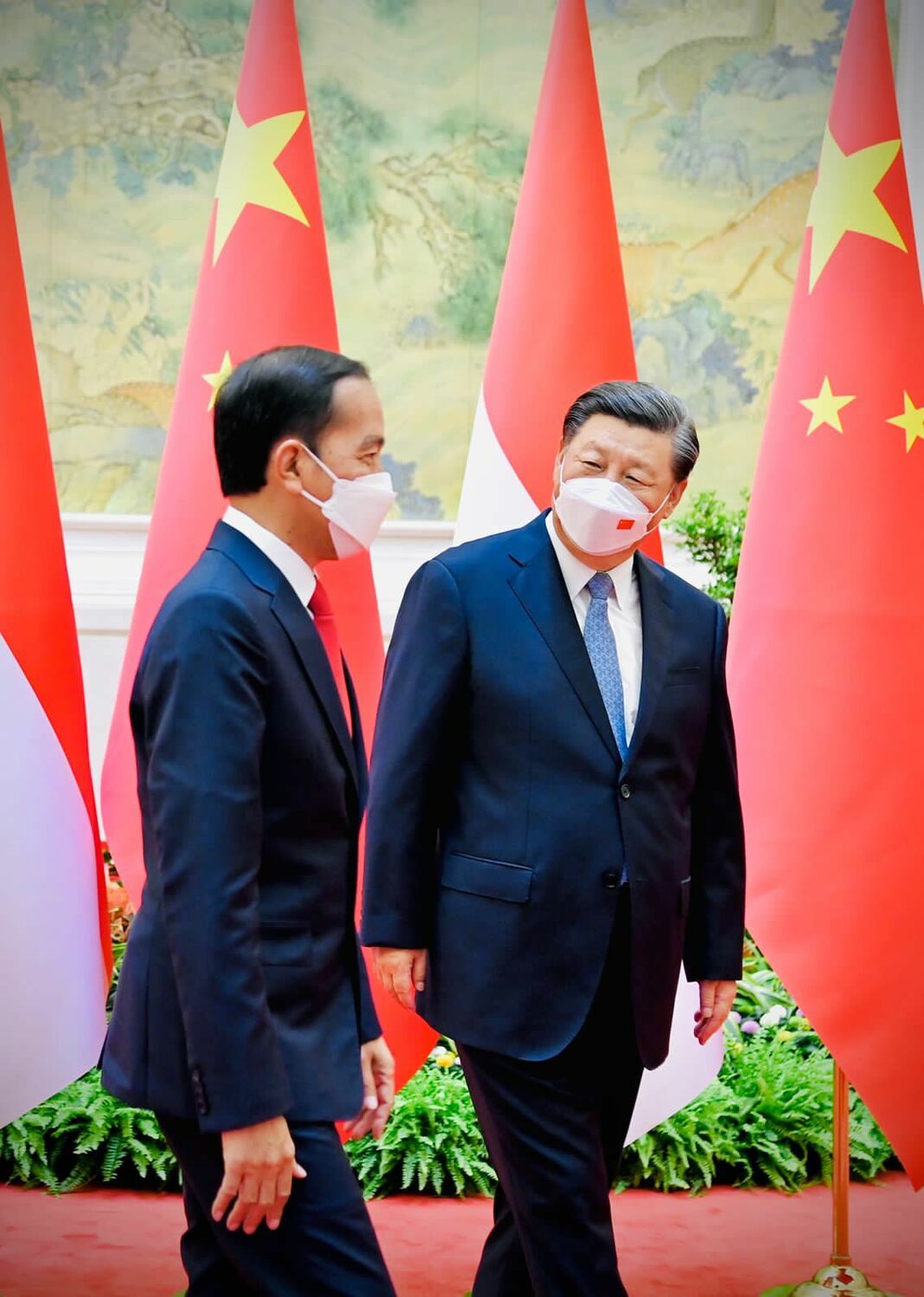 佐科威在7月底出訪中國，與習近平會面。 圖：翻攝自佐科威推特
