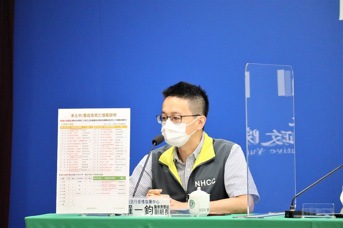 中央流行疫情指揮中心醫療應變組副組長羅一鈞。 圖：中央流行疫情指揮中心／提供